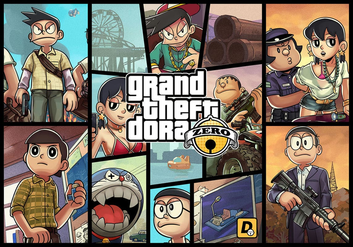 โดราเอม่อน x จีทีเอ GTA5 x Doraemon Doujin