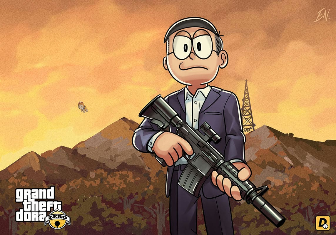 โดราเอม่อน x จีทีเอ GTA5 x Doraemon Doujin