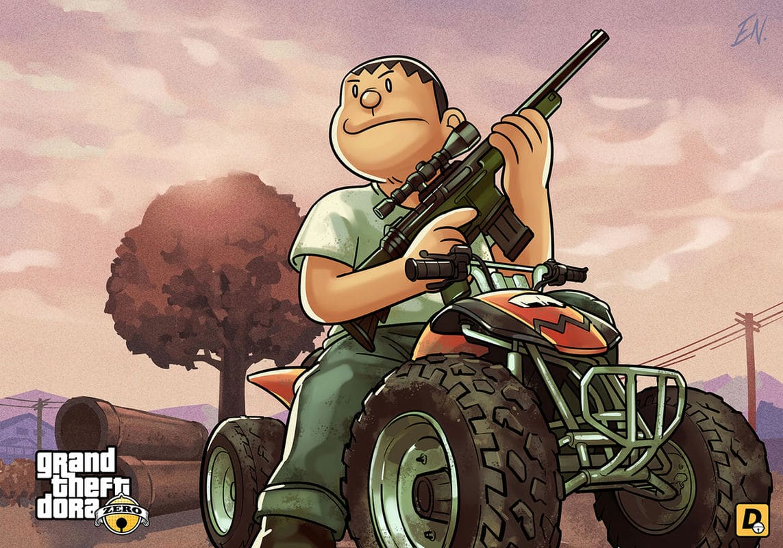 โดราเอม่อน x จีทีเอ GTA5 x Doraemon Doujin