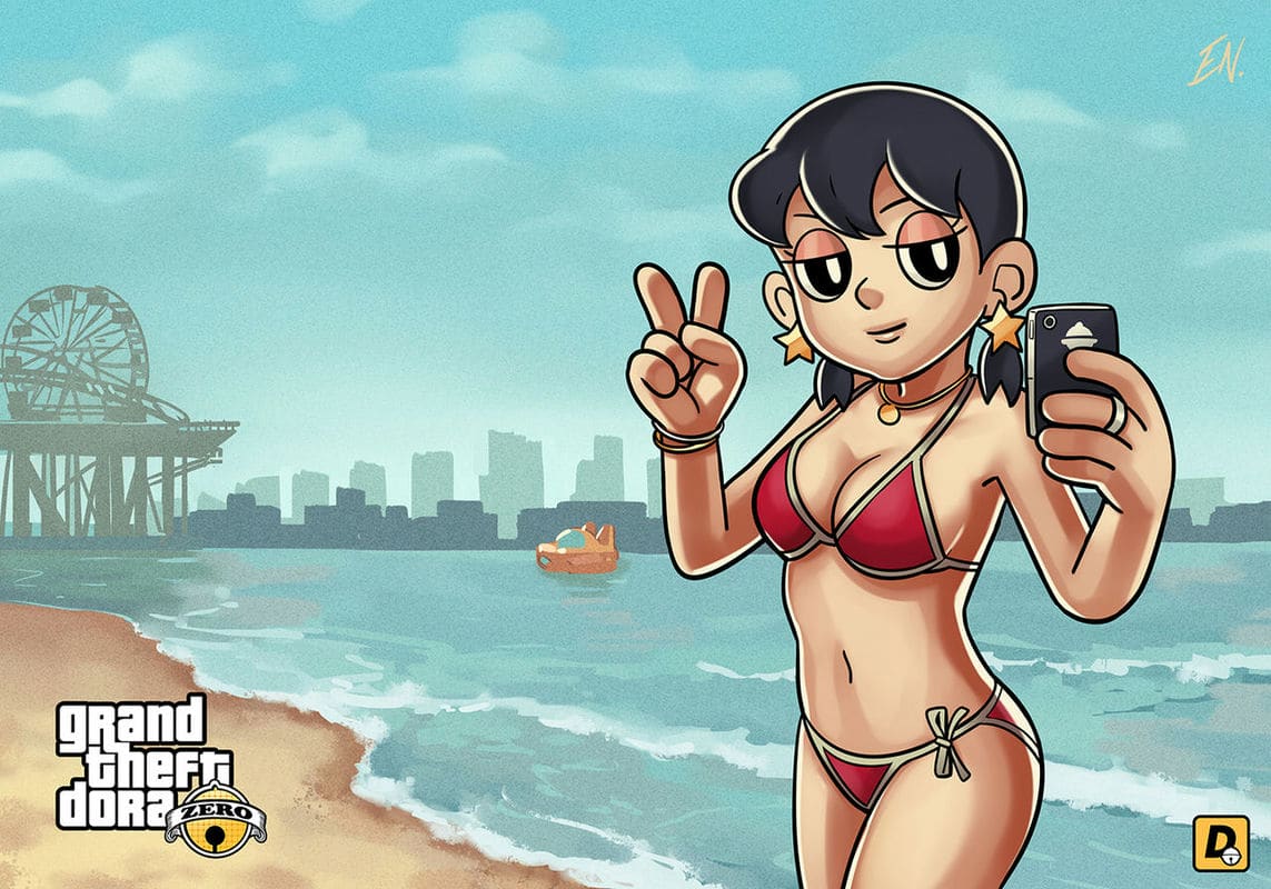 โดราเอม่อน x จีทีเอ GTA5 x Doraemon Doujin